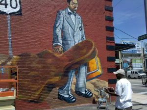 damon reeed mural pet's corner cafe