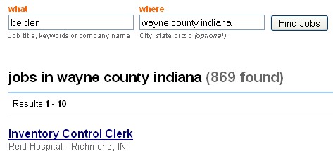job-board job in wayne county indiana