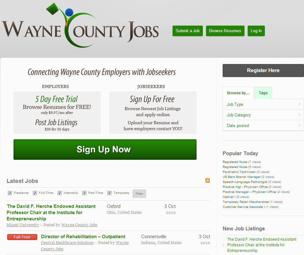 wcojobscap wayne county indiana jobs